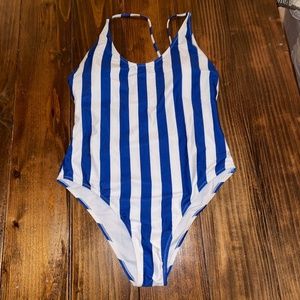 Striped One Piece Swimsuit